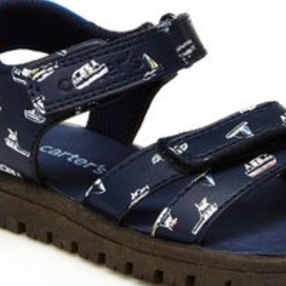 CARTER'S BOAT PRINTED THEME STRAPPED SANDALS BOYS TODDLER 4 AND TODDLER 10 - Picture 2 of 3